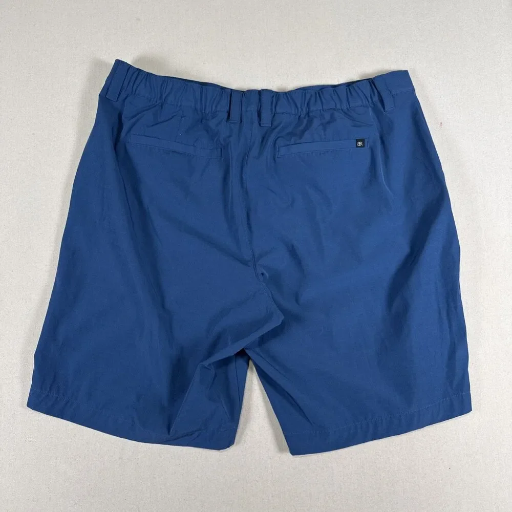Banana Republic Mens Core Temp Shorts 38 Blue Performance Tech Chino Golf Resort
